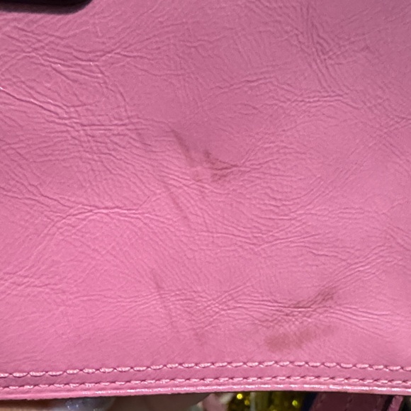 Coach y2k Bleecker patent pink Leather Wristlet with Gold Buckle - Picture 3 of 9